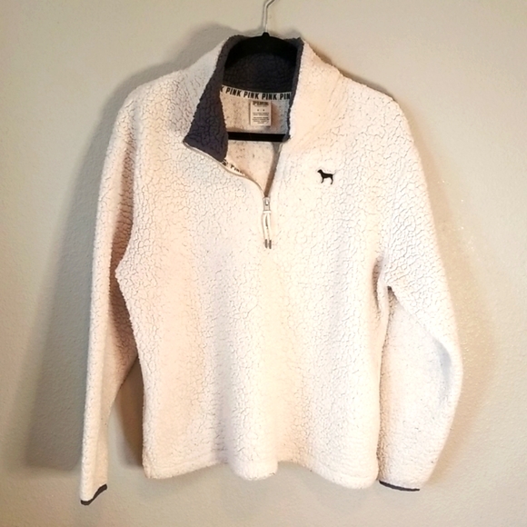 PINK Victoria's Secret Jackets & Blazers - Victoria's Secret Teddy Bear Fleece Pullover